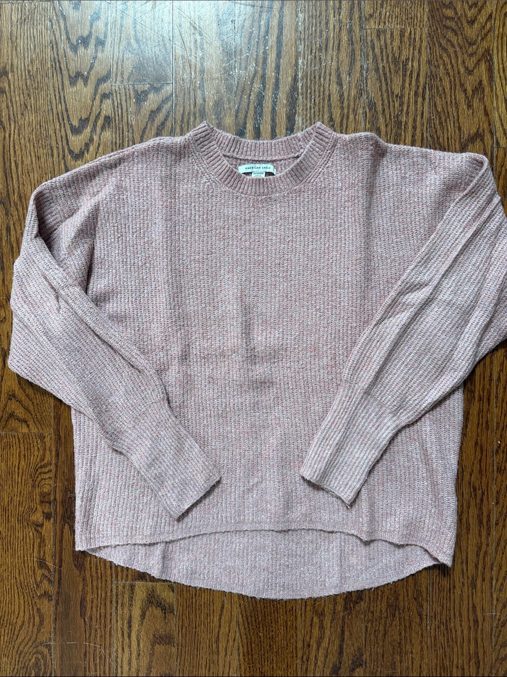 American Eagle Outfitters loose fit Crewneck Sweater in Dusty Rose